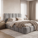 Upholstered double bed, Crete, 90x200, Klasyczny, Boucle, 1, Stelaż drewniany