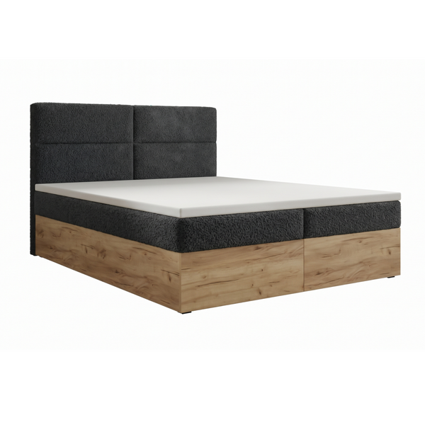 Continental double bed Zanzibar, 120x200, Klasyczny, Boucle, 1, Bonell Premium, Bez toppera