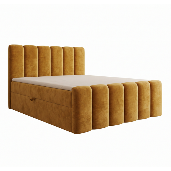 Continental double bed Portofino, 120x200, Klasyczny, Boucle, 1, Bonell Premium, Bez toppera