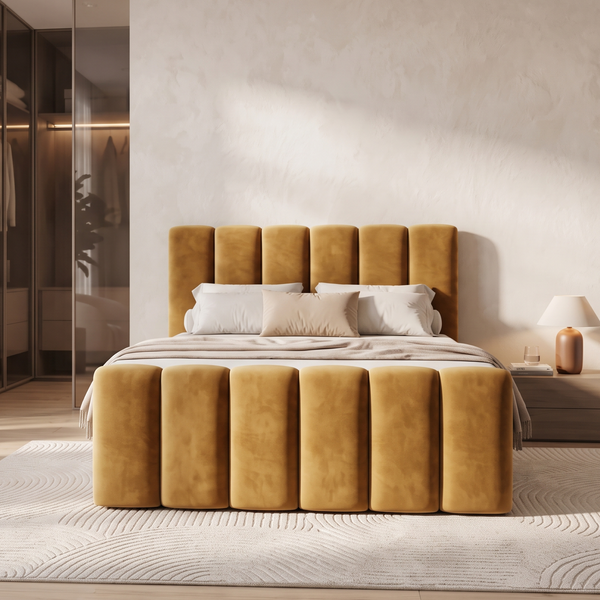 Continental double bed Portofino, 120x200, Klasyczny, Boucle, 1, Bonell Premium, Bez toppera