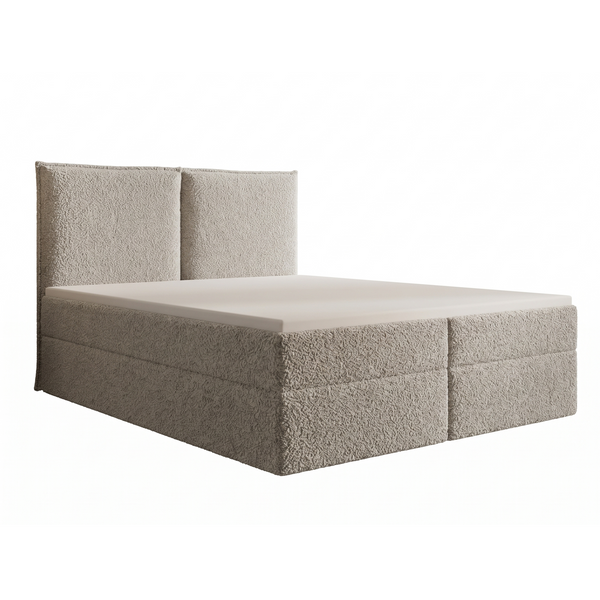 Continental double bed Santorini, 120x200, Klasyczny, Boucle, 1, Bonell Premium, Bez toppera