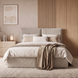 Continental double bed Santorini, 120x200, Klasyczny, Boucle, 1, Bonell Premium, Bez toppera