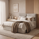 Continental double bed Santorini, 120x200, Klasyczny, Boucle, 1, Bonell Premium, Bez toppera