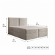 Continental double bed Santorini, 120x200, Klasyczny, Boucle, 1, Bonell Premium, Bez toppera