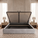 Upholstered double bed, Mallorca, 90x200, Klasyczny, Boucle, 1, Stelaż drewniany