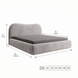 Upholstered double bed, Mallorca, 90x200, Klasyczny, Boucle, 1, Stelaż drewniany