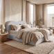 Upholstered double bed, Mallorca, 90x200, Klasyczny, Boucle, 1, Stelaż drewniany