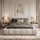 Upholstered double bed, Alanya, 90x200, Klasyczny, Boucle, 1, Stelaż drewniany