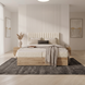 Ł&oacute;żko kontynentalne, dwuosobowe, Ibiza, 120x200, Klasyczny, Boucle, 1, Bonell Premium, Bez toppera