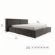 Upholstered double bed, Lanzarote, 90x200, Klasyczny, Boucle, 1, Stelaż drewniany