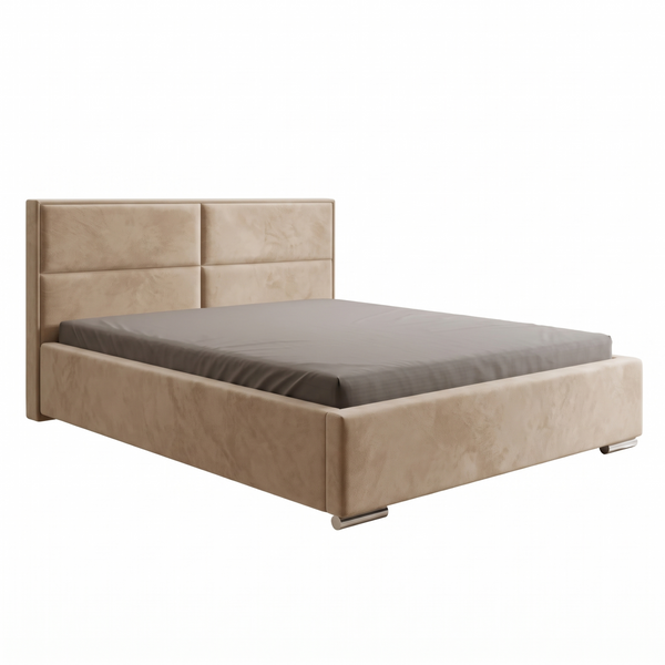 Upholstered double bed, Kotor, 90x200, Klasyczny, Boucle, 1, Stelaż drewniany